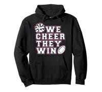 We Cheer They Win - Cheerleader Team Sport Girl Cheerleading Pullover Hoodie