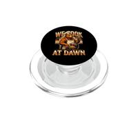 We Cook At Dawn Bear Chef Barbecue Grilling PopSockets PopGrip for MagSafe