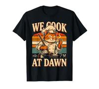 We Cook At Dawn Cat Chef T-Shirt