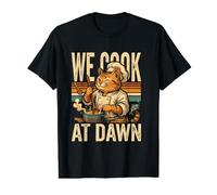 We Cook At Dawn Cat Chef Value Graphic T-Shirt
