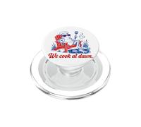 We Cook At Dawn Frog Chef Bbq Funny PopSockets PopGrip for MagSafe