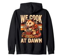 We Cook At Dawn Opossum Zip Hoodie