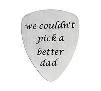 We Couldn't Pick a Better Dad Men’s Stainless Steel Guitar Pick Gift for Daddy Papa Father