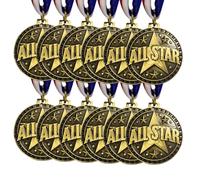 We Da Goat All Stars Medals (10pcs) - 2" All Star Award for Baseball Accessories, Football Accessories, Perfect for Baseball Necklace Gifts and Basketball Award for All Stars (10 Medals)