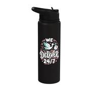 We Deliver 24/7 Labor and Delivery Nurse Postpartum NICU Stainless Steel Insulated Water Bottle