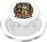 We Demand Fair Free Elections Lady Justice PopSockets PopGrip for MagSafe