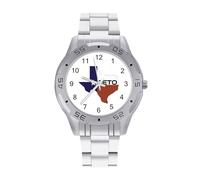 We Deserve Beto Texas Men's Watches Stainless Steel Watch Strap Analog Quartz Watch Business Wristwatches