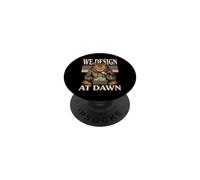 We Design At Dawn Coding Cat Programmer Humor PopSockets Adhesive PopGrip