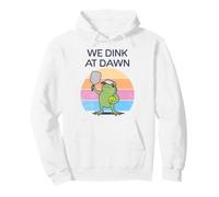 We Dink At Dawn Funny Pickleball Frog Player Pullover Hoodie