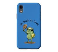 We Dink at Dawn Grumpy Frog Pickleball Player Case for iPhone XR