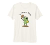 We Dink at Dawn Grumpy Frog Pickleball Player Premium T-Shirt