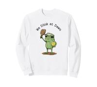 We Dink at Dawn Grumpy Frog Pickleball Player Sweatshirt