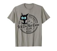 We Do Not Care Club Funny Black Cat Sarcastic Women's WDNC T-Shirt
