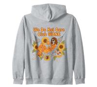 We Do Not Care Club WDNC Reading Book Boho Floral Zip Hoodie