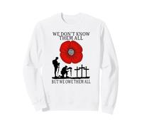 We don't know them all but we owe them all red poppy Sweatshirt