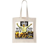 We Don't Like Outsiders Weekend Canvas Tote Bag - Reusable Cotton Shopping Bag, Natural