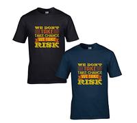 we Don't take Chance we take Risk T Shirt Popular Motivational Quote Positive,Inspiring Quote T-Shirt Unisex Adults Gift Kids Tee Top Navy