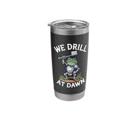 We Drill At Dawn Funny Frog Knight Dentist Dental Assistant Stainless Steel Insulated Tumbler