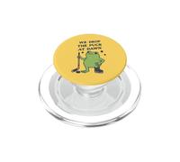 We Drop The Puck At Dawn Funny Hockey Frog PopSockets PopGrip for MagSafe