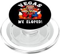 We Eloped To Las Vegas Cute Foxy Couple Get Married Gambling PopSockets PopGrip for MagSafe