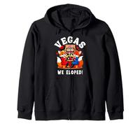 We Eloped To Las Vegas To Get Married, Cute Foxy Couple Zip Hoodie