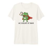 We Evaluate at Dawn Frog Funny RBT Autism Teacher Therapy Premium T-Shirt