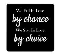 We Fall In Love By Chance We Stay In Love By Choice Country Metal Signs Outdoor Hanging Coffee Bar Wall Art Plaques Home Decor Aluminum Tin Signs for Laundry Office Backyard 12x12 Inch