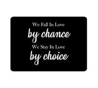 We Fall In Love By Chance We Stay In Love By Choice Hanging Metal Sign Funny Novelty Fence Wall Art Plaques Home Décor Metal Plaque for Coffee Bar Dining Room Laundry 10x14 Inch