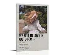 WE FELL IN LOVE IN OCTOBER Classic Music Single Literary Retro Poster Poster Decorative Painting Canvas Wall Posters And Art Picture Print Modern Family Bedroom Decor Posters 20x30inch(50x75cm)