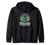 We Fight As One Green Ribbon Glaucoma Awareness Month Zip Hoodie