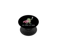 We Fight At Dawn Frog Pink Ribbon Awareness Warrior PopSockets Adhesive PopGrip