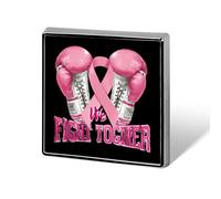 We Fight Together Breast Cancer Custom Lapel Pins Square Brooch Tie Suit Dress Accessories for Men Women Wedding Birthday