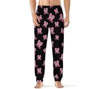 We Fight Together Breast Cancer Men's Pajama Pants Lightweight Pjs Bottoms Lounge Pants Sleepwear Soft