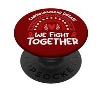 We Fight Together Support Cardiovascular Disease Awareness PopSockets Adhesive PopGrip