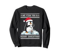 We fish you a merry Christmas ice fishing penguin ugly xmas Sweatshirt