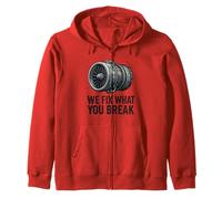 We Fix What You Break - Funny Aviation Mechanic Jet Engine Zip Hoodie
