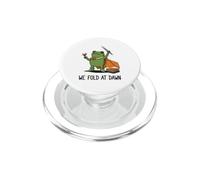 We Fold At Dawn Frog Funny Frog Meme Origami Lover Japanese PopSockets PopGrip for MagSafe