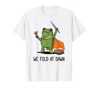 We Fold At Dawn Frog Funny Frog Meme Origami Lover Japanese Value Graphic T-Shirt