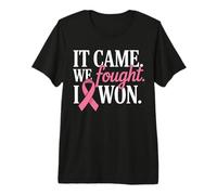 We Fought Breast Cancer Survivor Pink Ribbon Premium T-Shirt