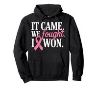 We Fought Breast Cancer Survivor Pink Ribbon Pullover Hoodie