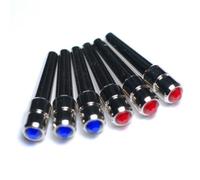 WE Games Chrome Cribbage Pegs with Swarovski¨ Austrian Crystals in Assorted Colors & Velvet Pouch - Set of 6 (2 Colors, 3 Pegs in Each Color)