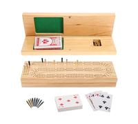 WE Games Solid Wood Cabinet Cribbage Set