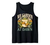 We Garden At Dawn Frog Gardening Morning Tank Top