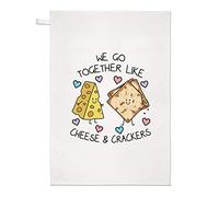 We Go Together Like Cheese & Crackers Tea Towel Dish Cloth