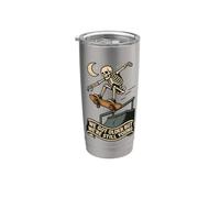 We Got Older But Still Young Skateboard Skeleton Stainless Steel Insulated Tumbler