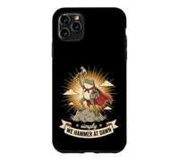 We Hammer At Dawn Funny Carpenter Frog Hero Case for iPhone 11 Pro Max