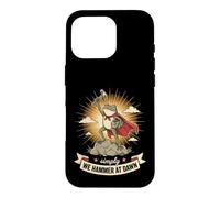 We Hammer At Dawn Funny Carpenter Frog Hero Case for iPhone 16 Pro