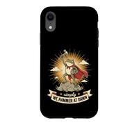 We Hammer At Dawn Funny Carpenter Frog Hero Case for iPhone XR