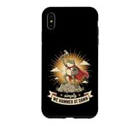 We Hammer At Dawn Funny Carpenter Frog Hero Case for iPhone XS Max