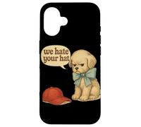 We Hate Your Hat Funny Political Democrat Vintage Puppy Case for iPhone 16